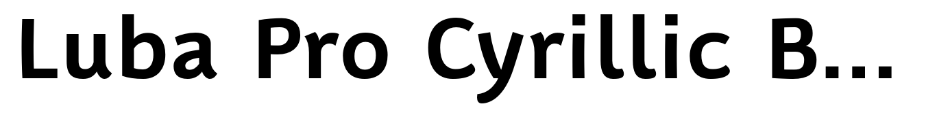 Luba Pro Cyrillic Bold